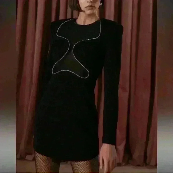 The Misha Hestia Mini Dress in Black Size Medium - Picture 3 of 16